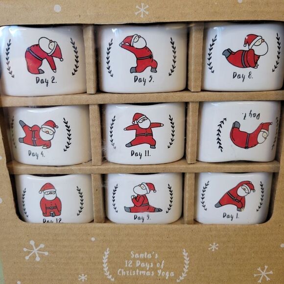 Magenta New Santa's 12 Days of Christmas Yoga Napkin Rings - Picture 13 of 14